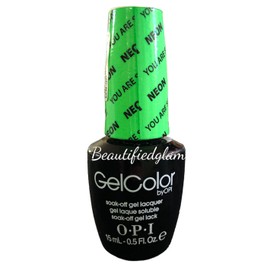 OPI YOU ARE SO OUTTA LIME! NEON by OPI Soak-Off Gel Nail Polish (15ml/0.5oz.), BN