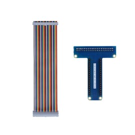 Eboxer For Raspberry Pi GPIO Beadboard Kit with T Type Expansion Board+40 pin Jumper Wires Ribbon Flat Cable for Raspberry Pi 1B+/ 2B/ 3B