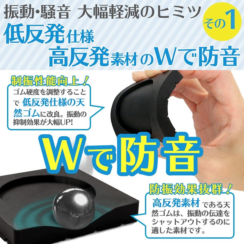 Hirano Soundproofing Anti-Vibration Rubber Mat for Washing Machines [Zero Keeper]