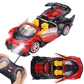 1:14 Scale Remote Control Sport Car for Boys Girls with Lights and Sounds, High Speed RC Model Car for Kids