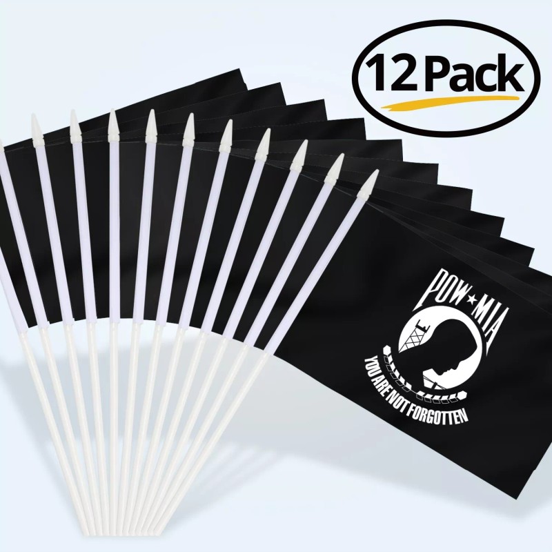 Anley Pow Mia Mini Flag 12 Pack - Hand Held