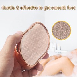 Zvorgath Glass Foot File - Foot Scrubber for Wet and Dry Use, Portable Pedicure Tool for Dead Skin and Cracked Heel, Suitable for Men and Women