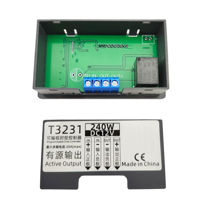SazkJere Timer Delay Relay DC12V 20A 240W Programmable Cycle Time