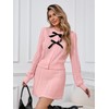 Women's Cable Knit Sweater Dress Set 2 Piece Outfits Button