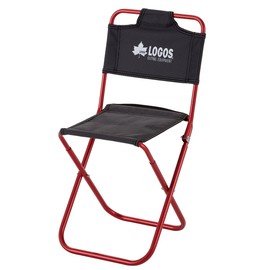 ロゴス アウトドアチェア 7075トレックチェア(背付) 73160277 レッド (約)幅24.5×奥行29×高さ48cm(座高26cm)