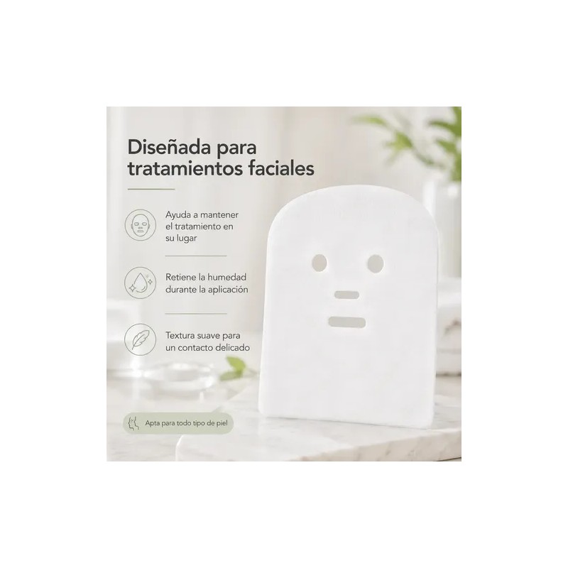 100pza Mascarilla Gasa De Algodón Para Faciales