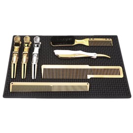 Tapete para Estación de Peluquero para Herramientas de Peinado, Tapete de Silicona Antiadherente Extra Grande, Tapete de Mesa Antideslizante Resistente Al Calor,