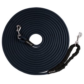 Tuff Pupper Heavy Duty 30 Foot Long Rope Leash for Dogs | Dog Recall Training Leash | High Visibility Strong Climbing Rope Leash | Hand or Waist Worn | Stainless Steel 360° Clips for Tangle Free Use