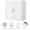 Yaheetech Bathroom Wall Cabinet, Kitchen Storage Cupboard Cabinet with 2