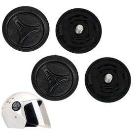 2 Pairs Helmet Lens Sockets, Helmet Repair Part, Motorcycle Helmet Visor Screw, Replacement for Motorcycle Shield Lock, Diameter 4.9cm