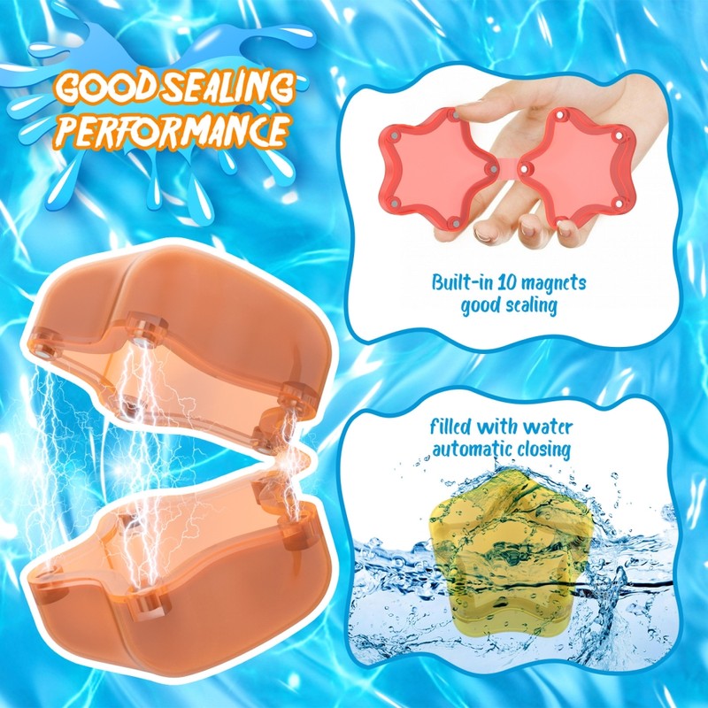 4/6Pcs Reusable Water Balls Water Bombs Refillable Quick Fill Self