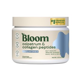 Bloom Nutrition - Polvo de calostro bovino sin gluten, suplemento alimenticio en polvo