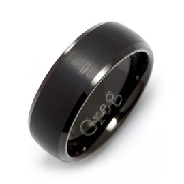 Custom Men's Tungsten Wedding Rings - Brushed Black Tungsten Ring - Gifts for Mom