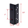 Dnyta 2pcs Double Hook Slot Bracket Black Bed Rail Brackets