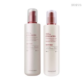 THE FACE SHOP Pomegranate Collagen Volume Elasticity Toner 160ml x Emulsion 140ml Set / 더페이스샵 석류 콜라겐 볼륨탄력 토너 160ml x 에멀전 140ml 세트