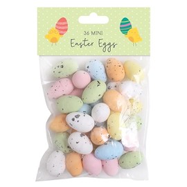 Quickdraw 36 Mini Easter Eggs Colourful Speckled Foam Eggs for Decorating Bonnets Crafts Egg Hunt