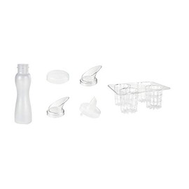 GET SDB-32-PC-SET 25 pc. Set Salad Dressing Bundle, Break Resistant, Salad Dressing Bottles by (Qty,1), Clear, Polycarbonate