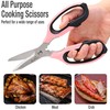 Beaditive Multi-Purpose 8" Kitchen Shears - Detachable, Serrated Blades, Japanese