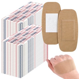 Sinmoe 400 Pcs Large Bandages Bulk Big Flexible Adhesive Bandages Wound Care Fabric Bandages for Care and Protect Wounds, 2 x 4 Inch