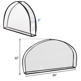 Syeeiex 15 Pack Clear Clothes Shoulder Cover with Wide Side Gusset, Dustproof and Waterproof Suit Shirt Jacket Shoulder Protective Cover