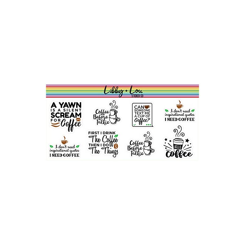 Coffee Quotes Planner Stickers | Libby + Lou Sticker Co