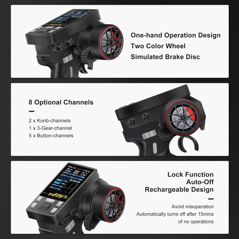 MEUS RACING ME-10B RC Transmitter 10 Channels 2.4GHz and Receiver