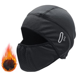 Cretassion Winter Balaclava for Men and Women, Windproof Thermal Balaclava Motorcycle Balaclava Ski Mask Bicycle Ski for Outdoor Sports, Light black