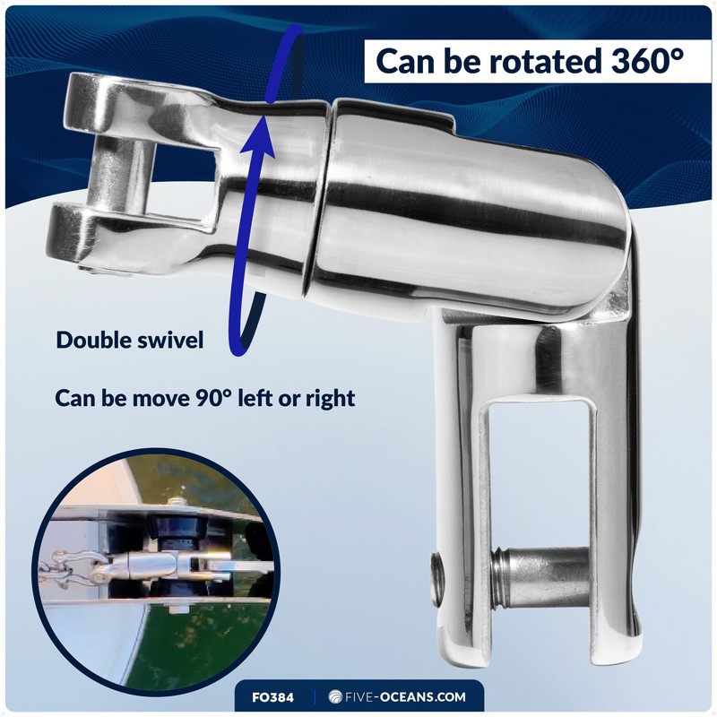 Five Oceans 316 Stainless Steel Multidirectional Boat Anchor Swivel for