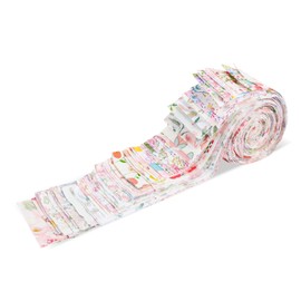 Jelly Roll Fabric, Cotton Quilting Fabric, Cloth Quilts Strips, Cotton Strips Bundles Colorful Cotton Strips Bundles Comfortable Cotton Quilting Fabric for Home Decor (Pink)