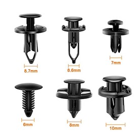 200 Clips de Remache de Sujeción Retenedores para Coche - Universal Clips de Plástico para Guardabarros, de Clips de Empuje para Retención de Carrocería, Parachoques, Reemplazo de Guardabarros