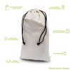 ZENPAC Travel Shoe Bag, Beige Duster Flannel Pouch Drawstring Closure,