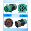HUFEWU Female Diagnostic Adapter Plug 9pin J1939 Type 2 to