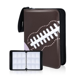 NeatoTek 9 Pocket Waterproof Sports Card Binder, Sports Album Display Holder, Expandable, 720 Double Sided Pocket Album, Compatible with Gaming Cards, Yugioh, MTG and Other TCG (Football)