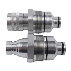 YFANTPA Male Female Flat Face Coupler Kit 373-6967 373-6968 for Caterpillar CAT 226D 232D 236D 239D 242D 906K 907K 908K Loader