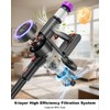 Prasky Cordless Vacuum Cleaner, Stick Vacuum Foldable Rechargeable, Powerful Suction