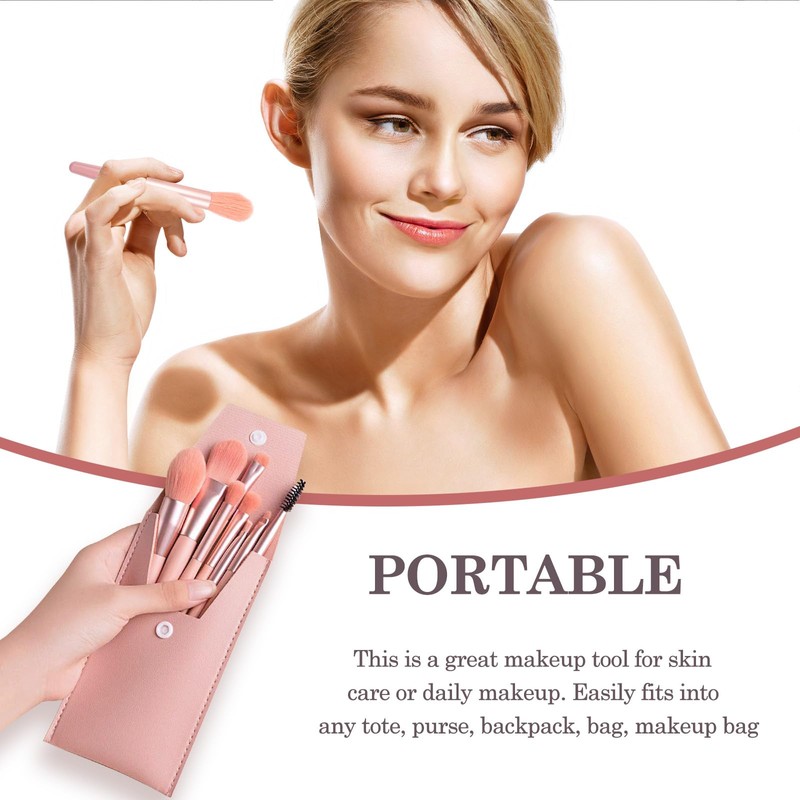 5 Sets Travel Makeup Brush, Makeup Brushes Set with Bag,