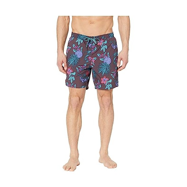 SAXX Underwear Co. Swim Shorts â Cannonball 2N1 Long Swim Trunks with Pockets â Board Shorts with Mesh Liner Mens|Red Pineapple Party|Small