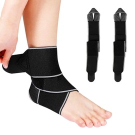 Miortior 1 Par Tobilleras para Esguince Ortopédica, Vendaje de Ajustable de Compresión, Soporte de Tobillera Deportiva Transpirable Antideslizante, para Protección Deportiva y Esguinces de Tobillo