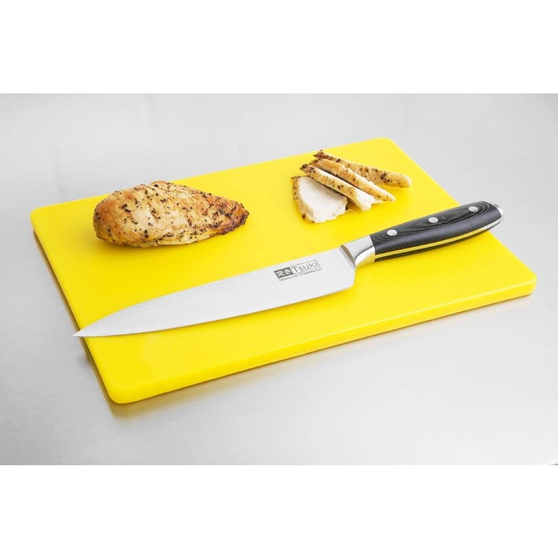 Hygiplas Small Low Density Yellow Chopping Board for Cooked Meat