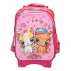 Lluvia Mochila Con Ruedas Lonchera Lapicera Gatos Con Flores 3d