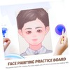 SEWACC 2pcs Washable Face Painting Board for Makeup Practice Reusable