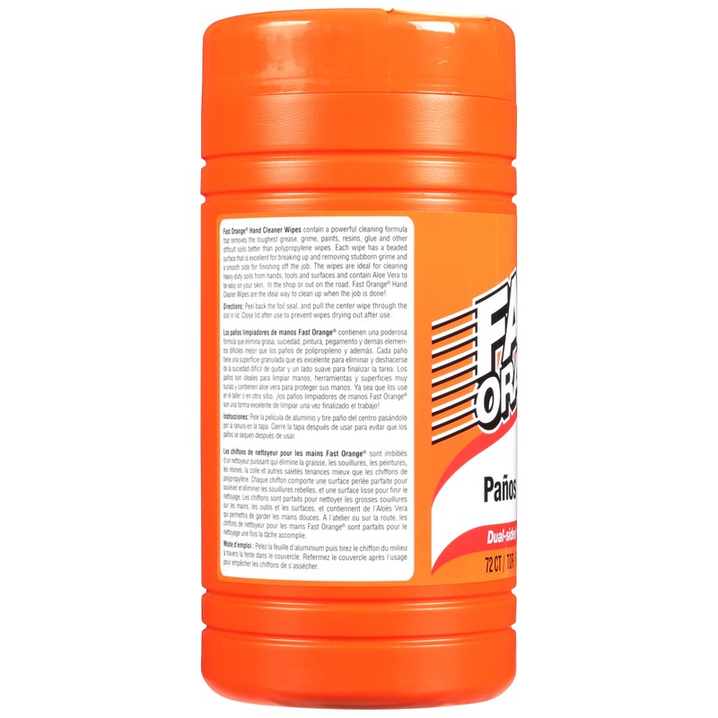 Fast Orange 25051 Hand Cleaner Wipe - 72 Count