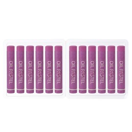 PATIKIL Purplish Red Oil Pastels, 12Pcs Soft Oil Crayons Creamy Pastels Stick Art Supplies for Art Painting Drawing Blending Graffiti for Artists Beginners