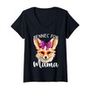 Womens Fennec Fox Mama, Funny Fennec Fox V-Neck T-Shirt