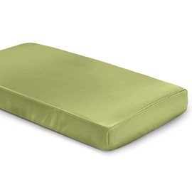 SiinvdaBZX Satin Crib Sheets for Baby Hair, Silky Soft Sage Green Crib Fitted Sheets for Standard Crib and Toddler Mattress, 28 x 52 x 8In (Pack of 1)