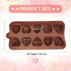 1 Piece Silicone Chocolate Molds Heart Shape with Different Pattern