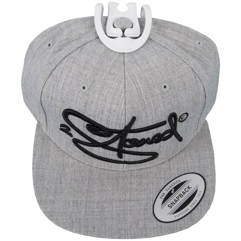 2Stoned Cap-Rack Pro Cap Holder in White with 10 Clips