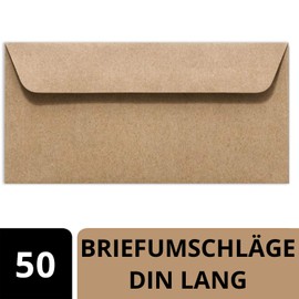 Envelopes DIN Long with Recycled Natural Brown 114 x 229 – Bulk Discounts./with a little gift. dl brown