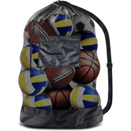 siawadeky Super Large Mesh Ball Bag, Sports Equipment Storage, Ball Case, Drawstring Type, Basketball, Shoulder Bag, Soccer Ball Storage Bag, Shoulder Bag, For Schools, Club Activities, Sports