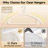 MIZGI Premium Clear Hangers (Pack of 50) Heavyduty-Acrylic No Shoulder